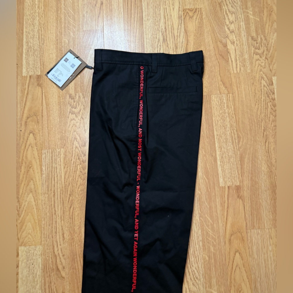 Burberry Black Joggers with Red Stripe - Picture 5 of 11